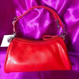 Small soft faux leather hand bag